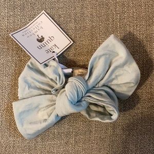 Kate Quinn bamboo bow headband size small, blue/light aqua BRAND NEW WITH TAGS